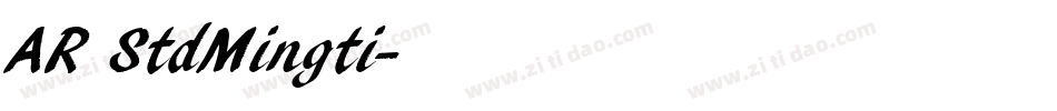 AR StdMingti字体转换